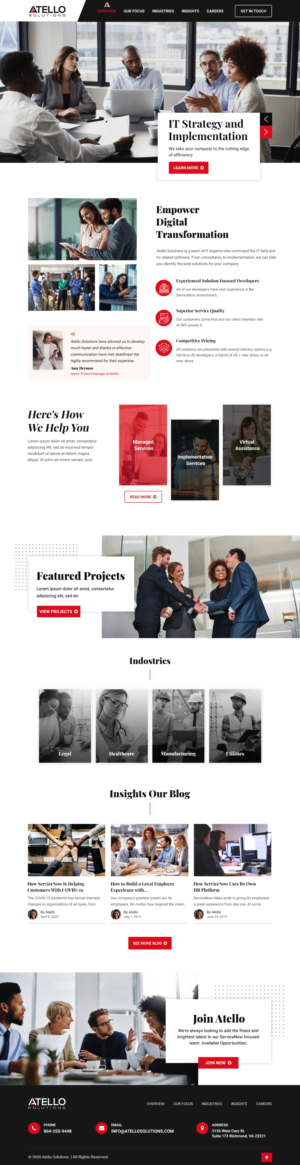 Web Design by pb for Atello Solutions | Design: #24519819
