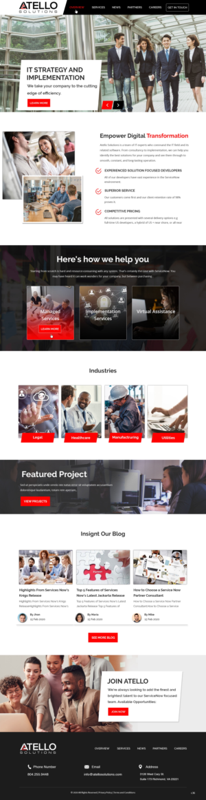 Web Design by pb for Atello Solutions | Design: #24519820