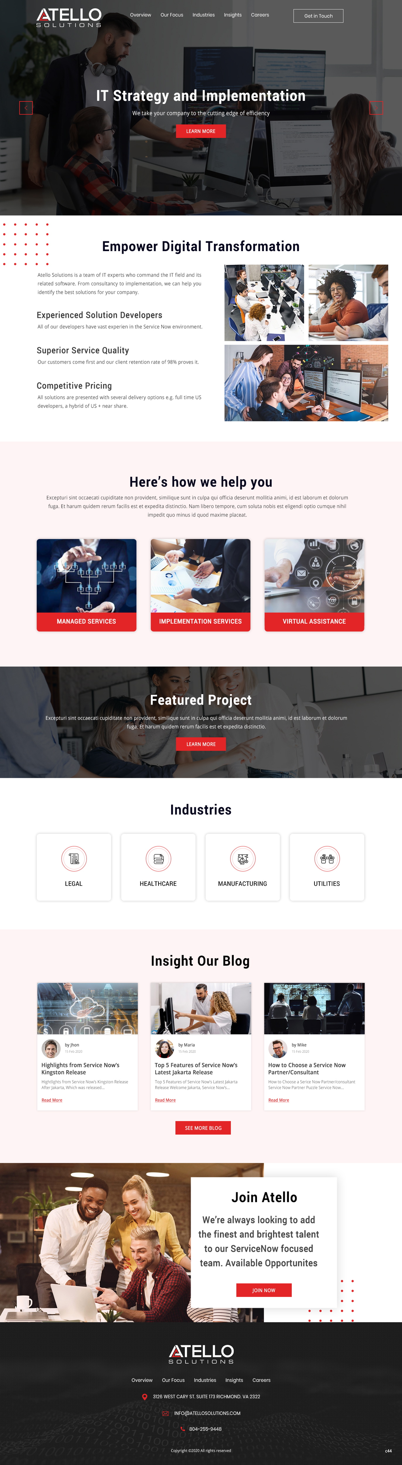 Web Design by pb for Atello Solutions | Design #24519825
