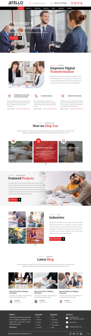 Web Design by pb for Atello Solutions | Design: #24519827