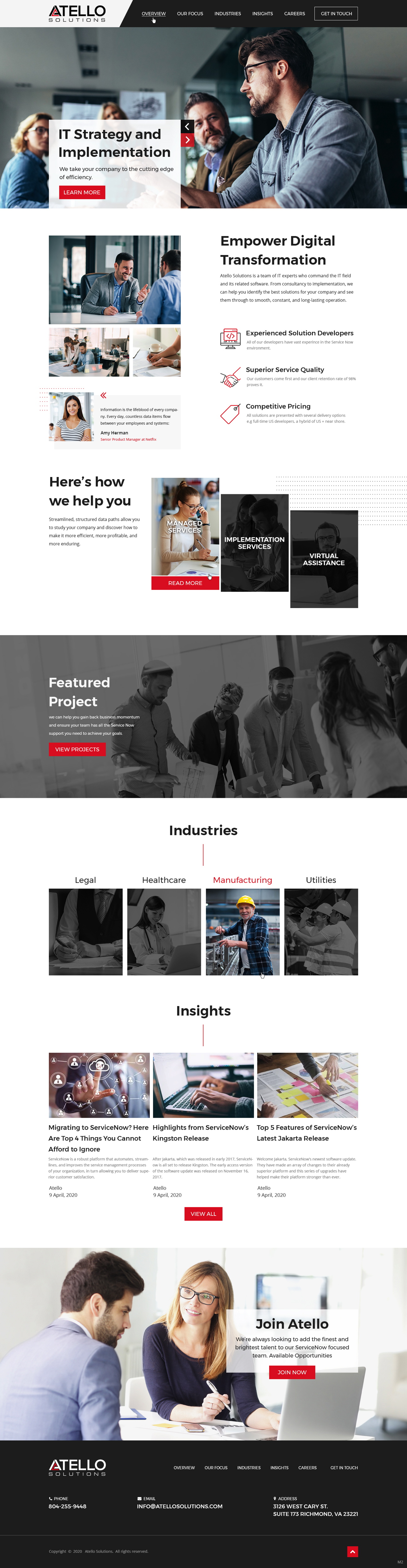 Web Design by pb for Atello Solutions | Design #24519828