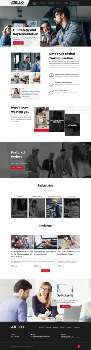 Web Design by pb for Atello Solutions | Design: #24519828