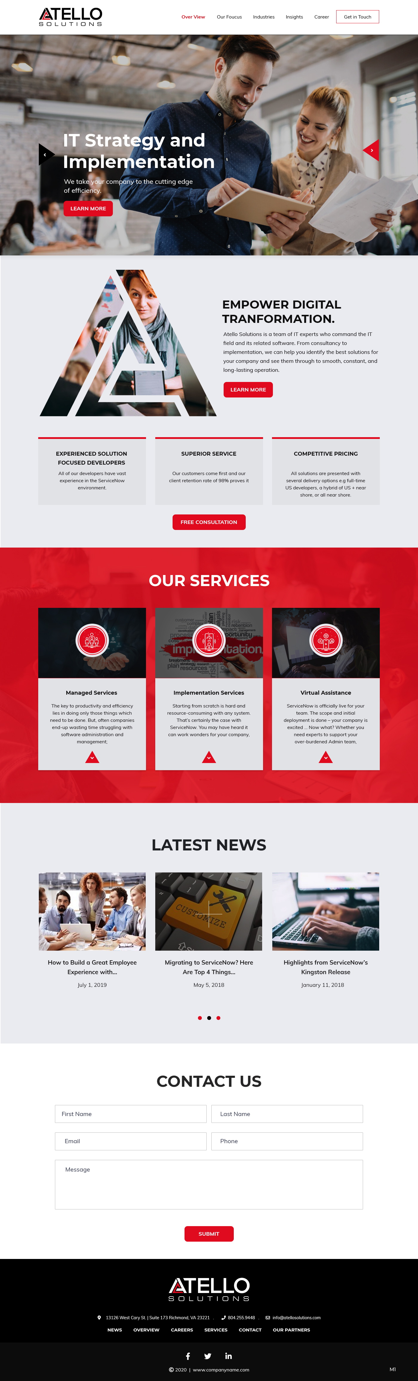 Web Design by pb for Atello Solutions | Design #24519829