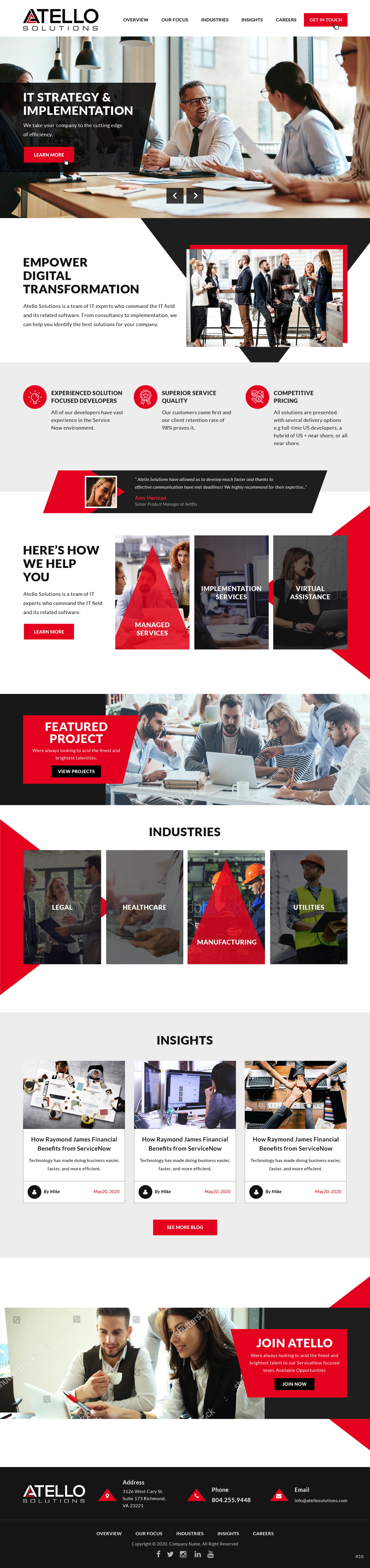 Web Design by pb for Atello Solutions | Design #24519835