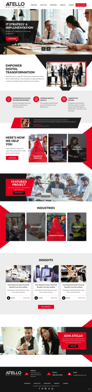 Web Design by pb for Atello Solutions | Design: #24519835