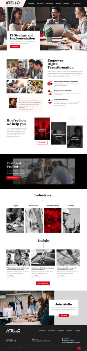 Web Design by pb for Atello Solutions | Design: #24519836