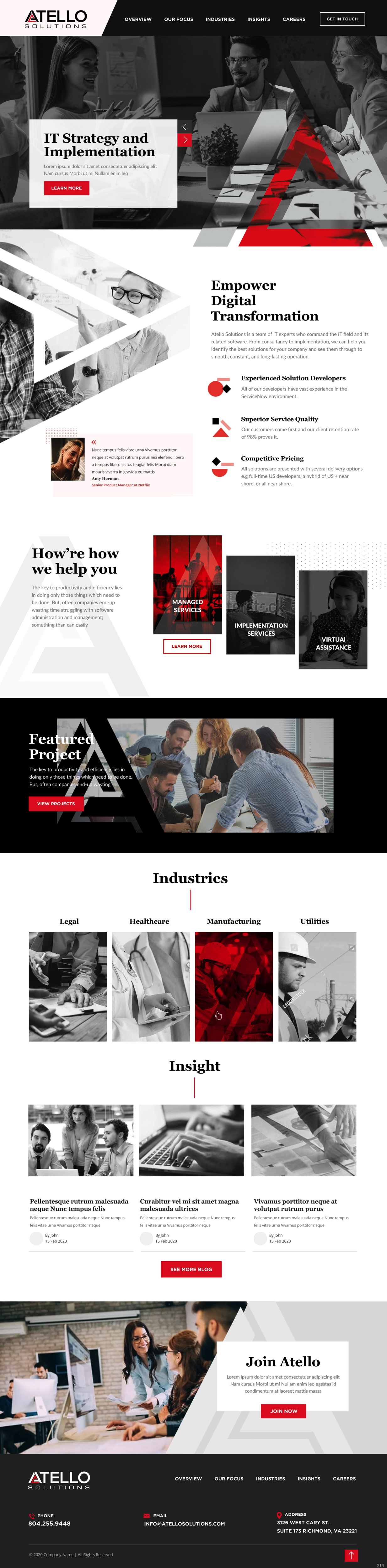 Web Design by pb for Atello Solutions | Design #24519837