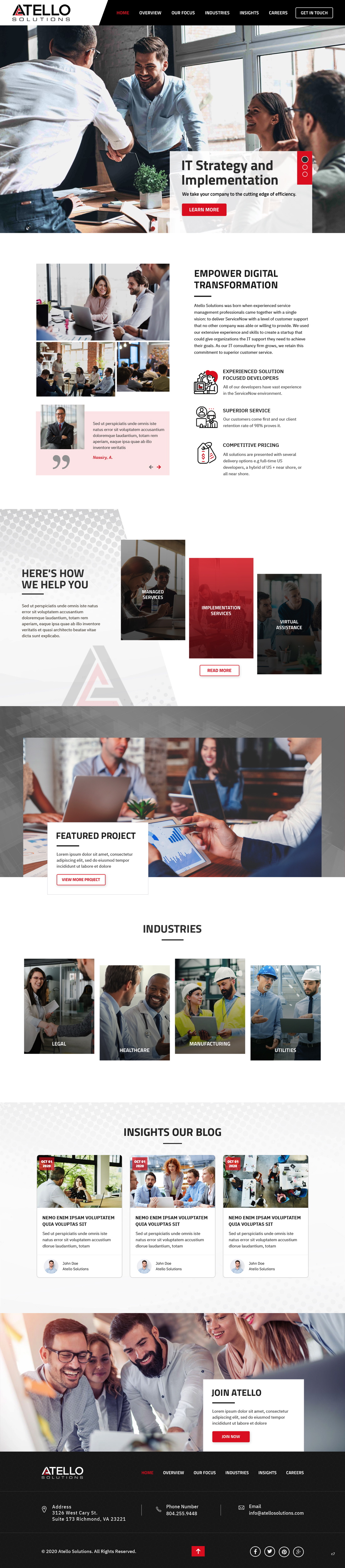 Web Design by pb for Atello Solutions | Design #24523861