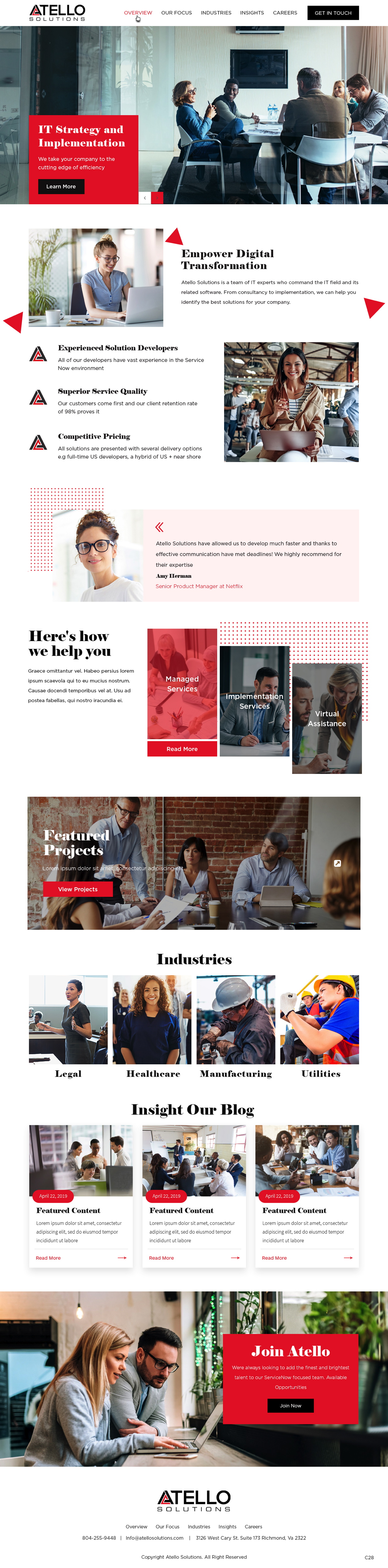 Web Design by pb for Atello Solutions | Design #24523862