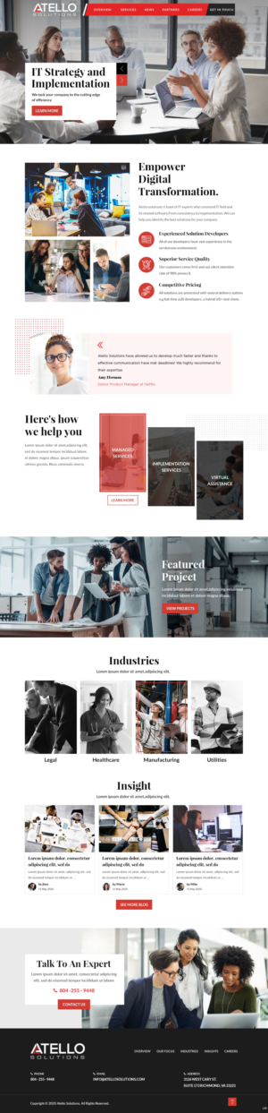Web Design by pb for Atello Solutions | Design: #24561279