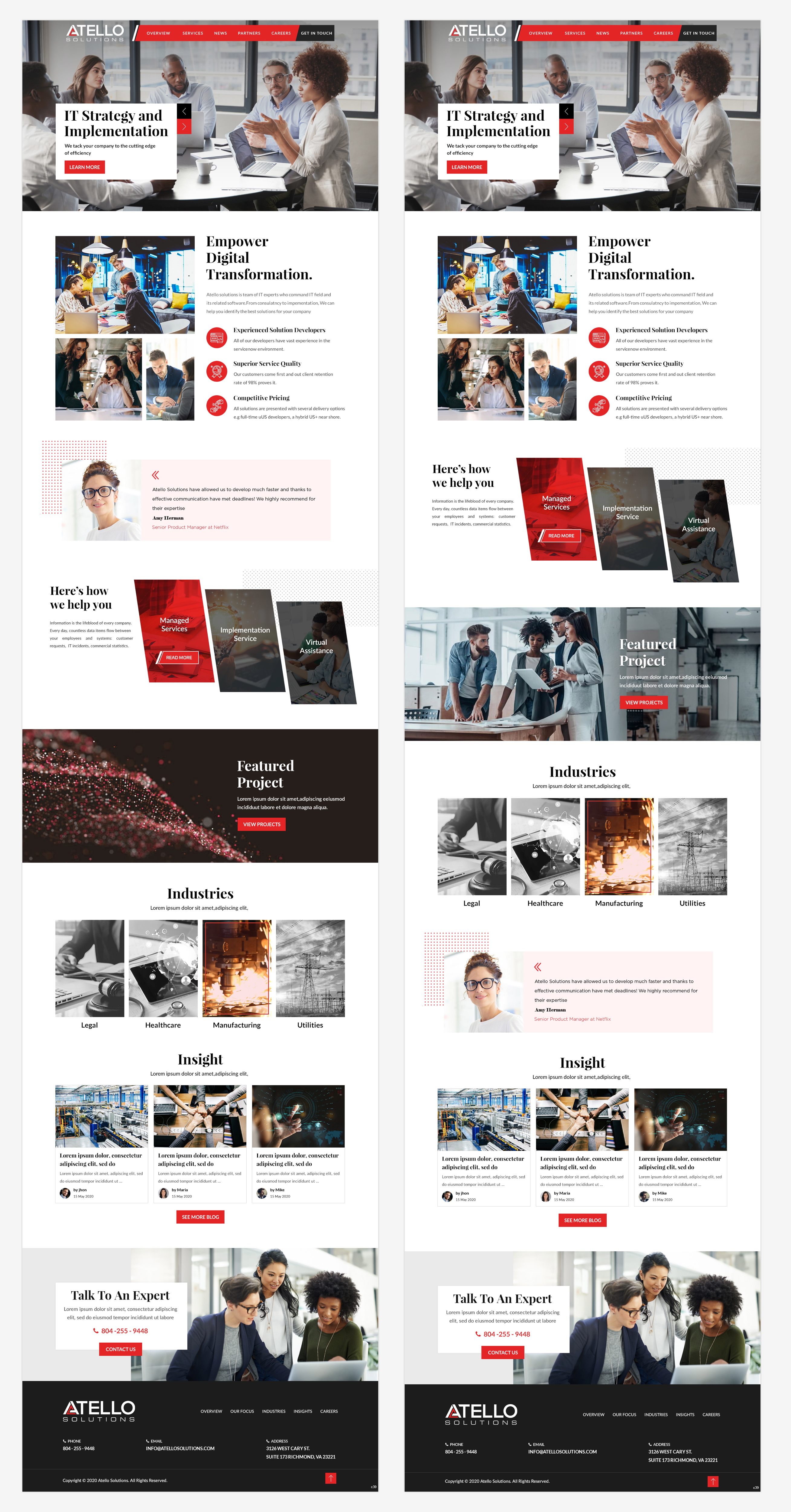 Web Design by pb for Atello Solutions | Design: #24570014