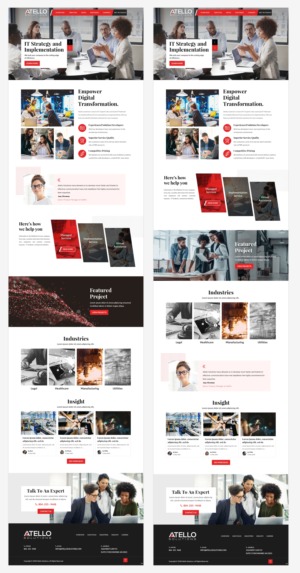Web Design by pb for Atello Solutions | Design #24570014