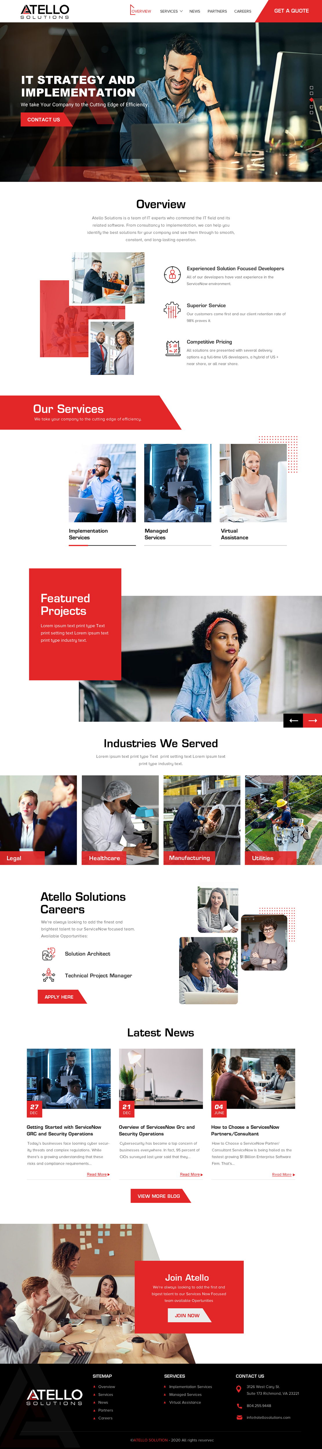 Web Design by rightway for Atello Solutions | Design #24519251