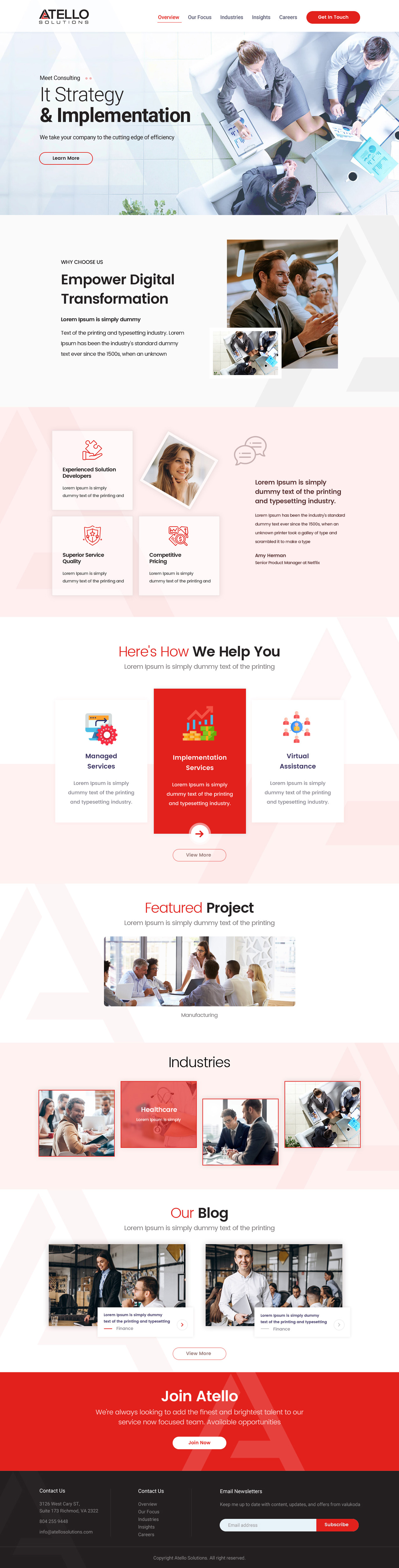 Web Design by Shijo John for Atello Solutions | Design #24531768