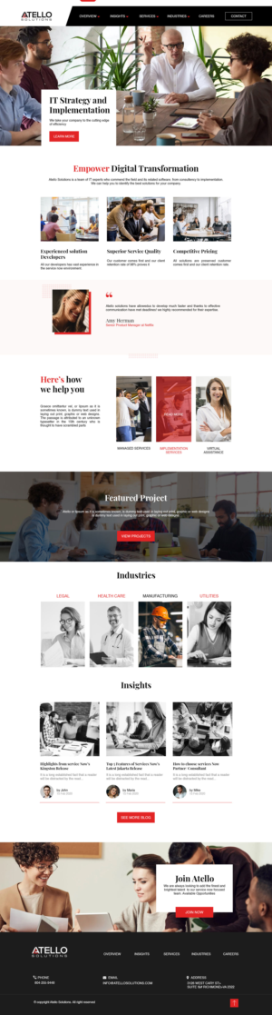 Web Design by Creative Slices for Atello Solutions | Design #24545537