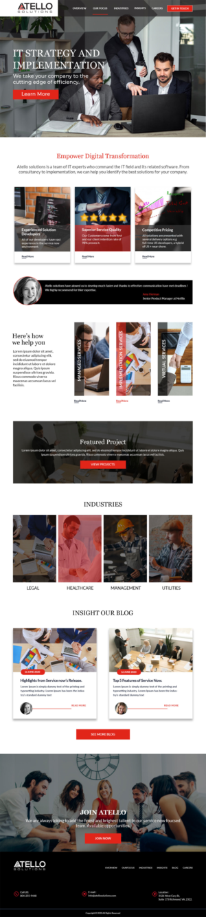 Web Design by Creative Slices for Atello Solutions | Design: #24550875