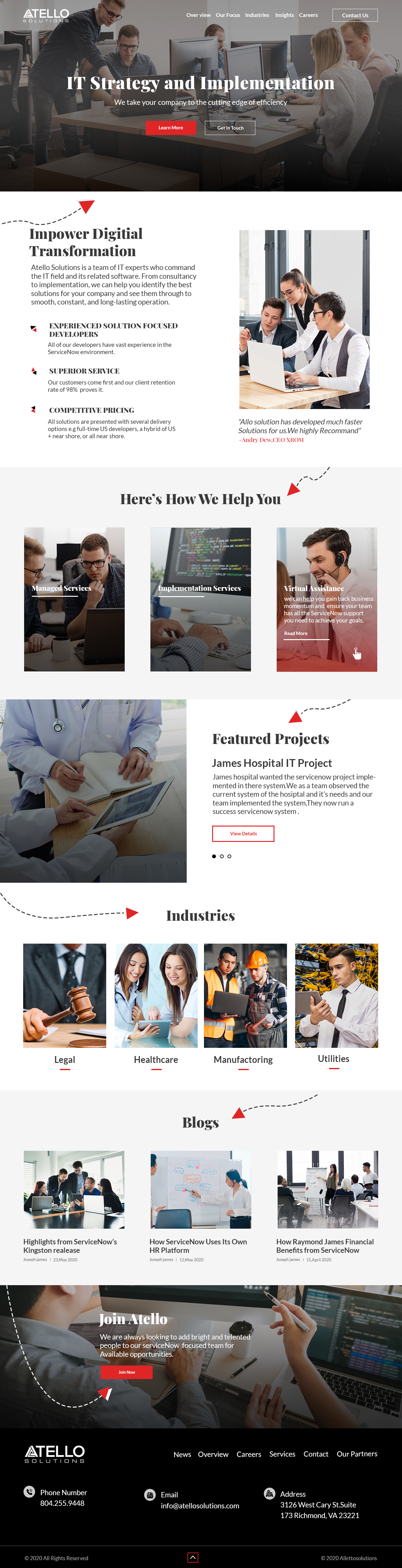 Web Design by Seewecreate for Atello Solutions | Design #24555835