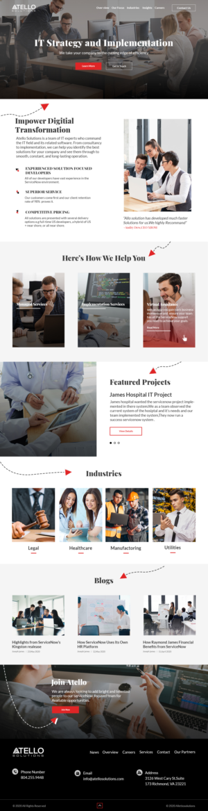 Web Design by Seewecreate for Atello Solutions | Design #24555835