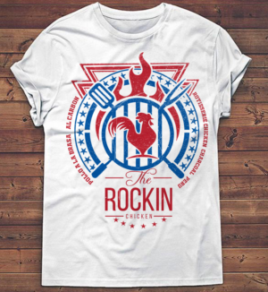 T-shirt design for The Rockin Chicken  | T-shirt Design by creative gravity