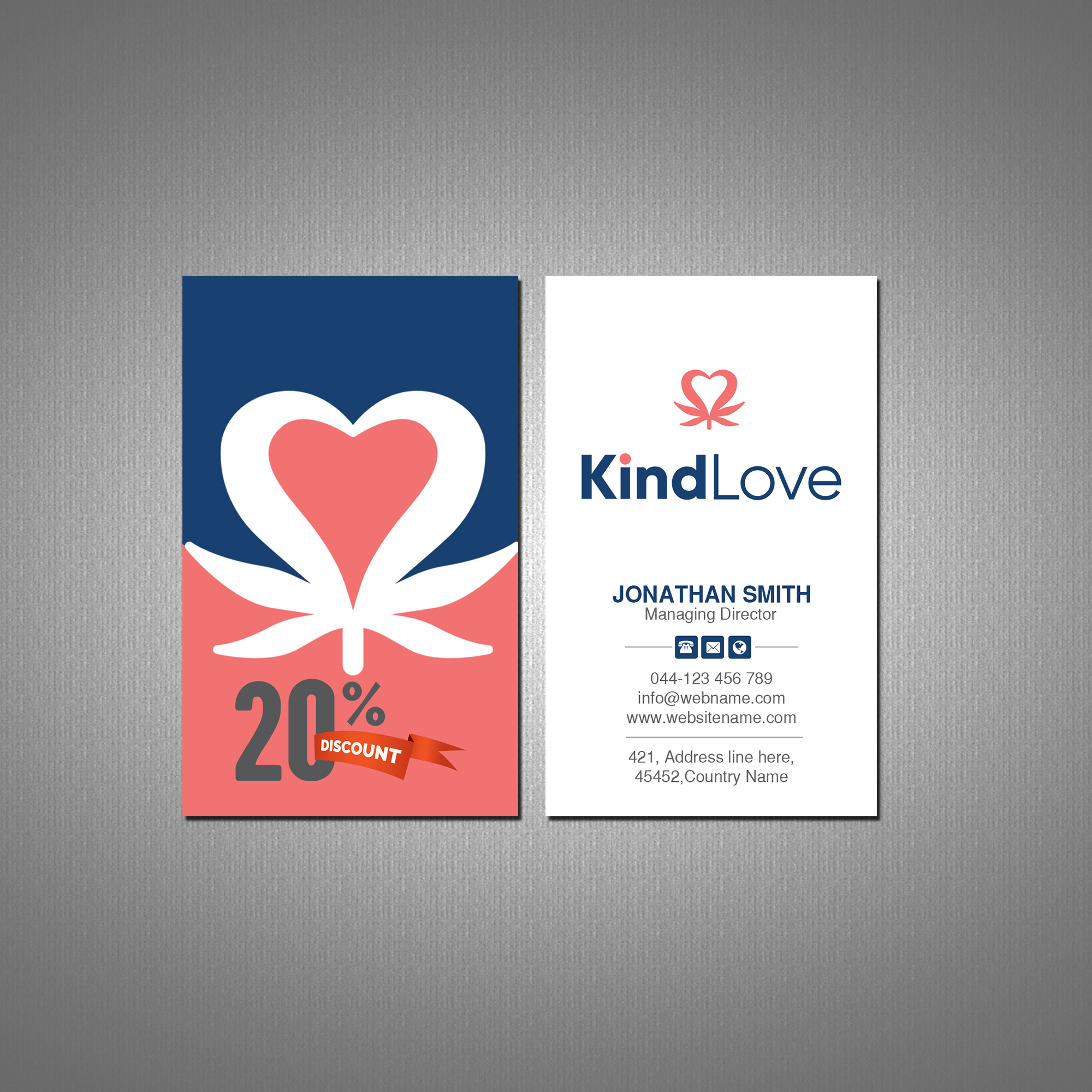 Business Card Design by Creations Box 2015 for Kind Love | Design #24523616