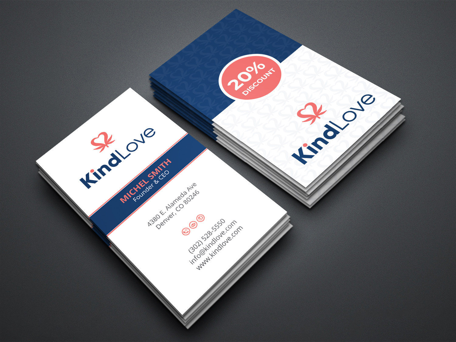 Diseño de Tarjeta de Presentación por Neamot para Kind Love | Diseño #24530322
