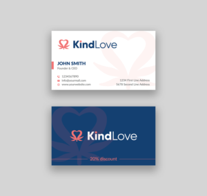 Business Card Design by Musa. A for Kind Love | Design: #24548588