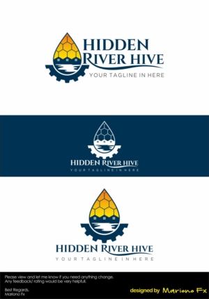Logo Design by Mariono Fx for Hidden River Hive | Design: #24521475