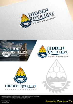Logo Design by Mariono Fx for Hidden River Hive | Design: #24528501
