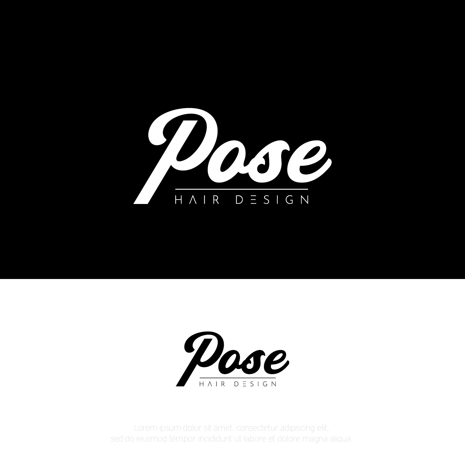 Logo Design by designbysy for Pose Hair Design Pty Ltd | Design #24517894