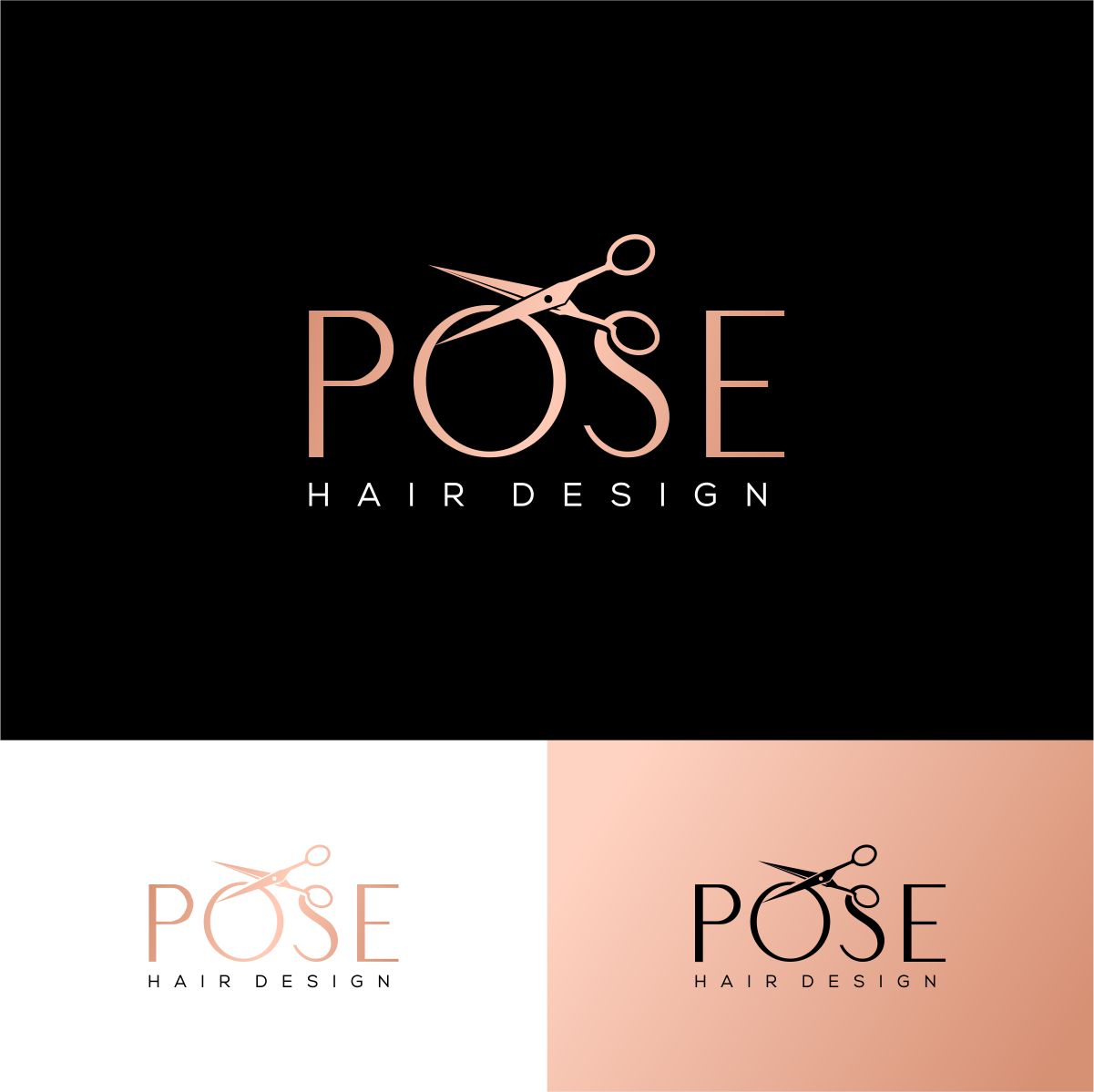 Logo Design by jollydesigner123 for Pose Hair Design Pty Ltd | Design: #24519806