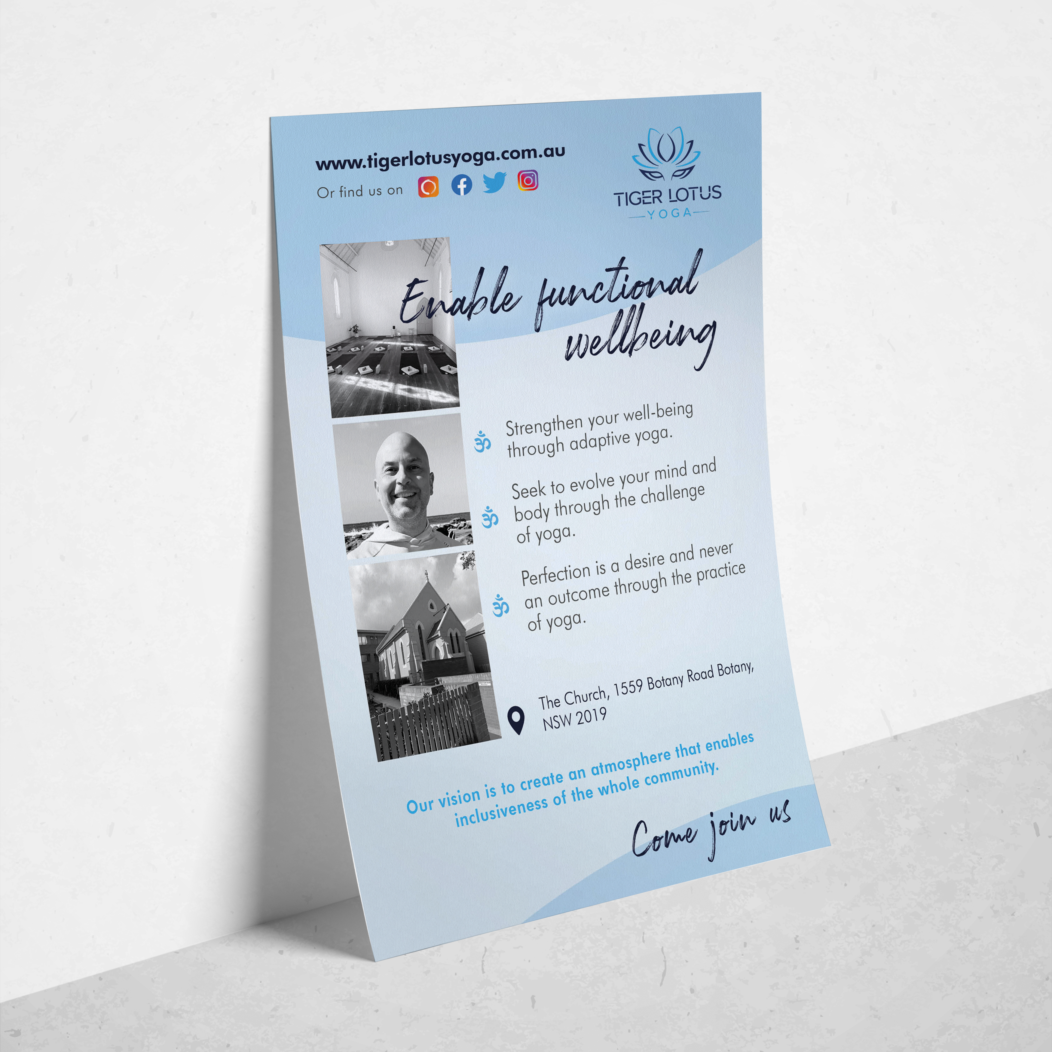 Flyer Design by MariaRods for Tiger Lotus Yoga | Design #24525234