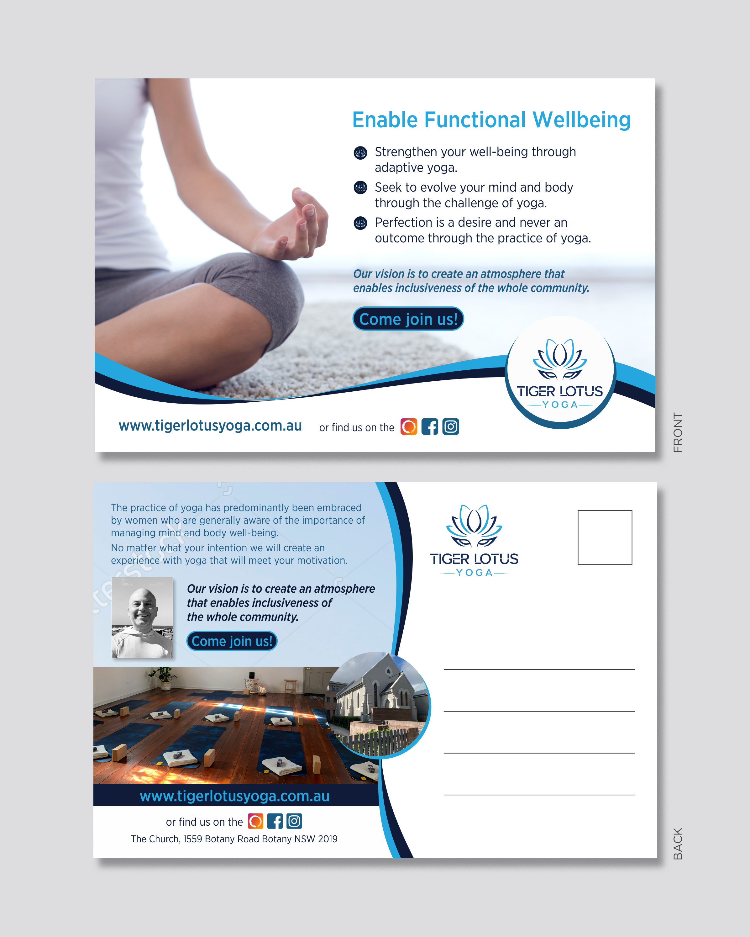 Design de Flyer par D Creative pour Tiger Lotus Yoga | Design #24534032