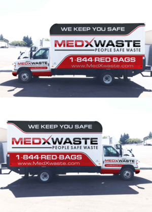 MedXwaste Franchise Trucks Wrap  | Car Wrap Design by Shumaila Kiran