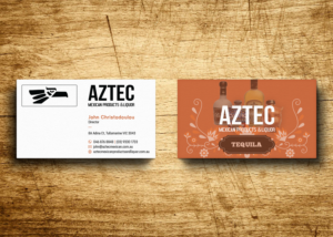 Business Card Design by Verified artistry (Design garden) for Aztec Products & Liquor | Design: #24539470