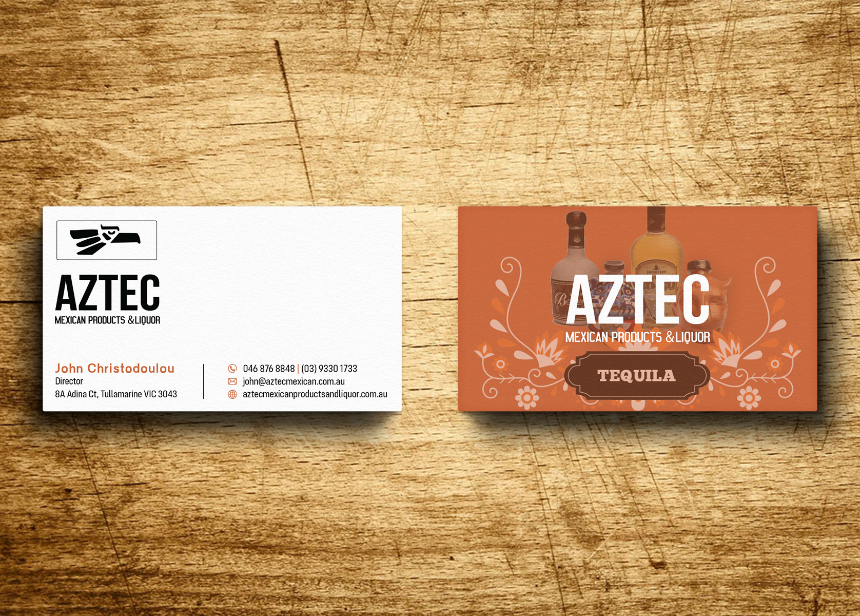 Business Card Design by Verified artistry (Design garden) for Aztec Products & Liquor | Design #24539472