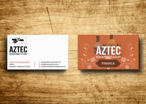 Business Card Design by Verified artistry (Design garden) for Aztec Products & Liquor | Design: #24539472