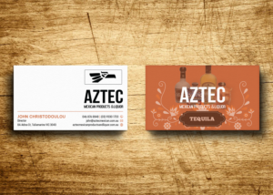 Business Card Design by Verified artistry (Design garden) for Aztec Products & Liquor | Design: #24539474
