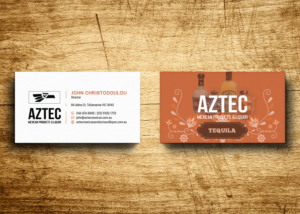 Business Card Design by Verified artistry (Design garden) for Aztec Products & Liquor | Design: #24539478