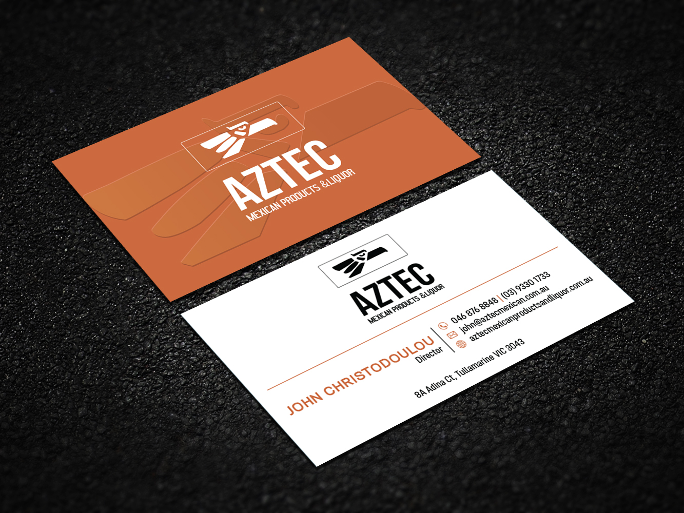 Design de Carte de Visite par Verified artistry (Design garden) pour Aztec Products & Liquor | Design #24539482