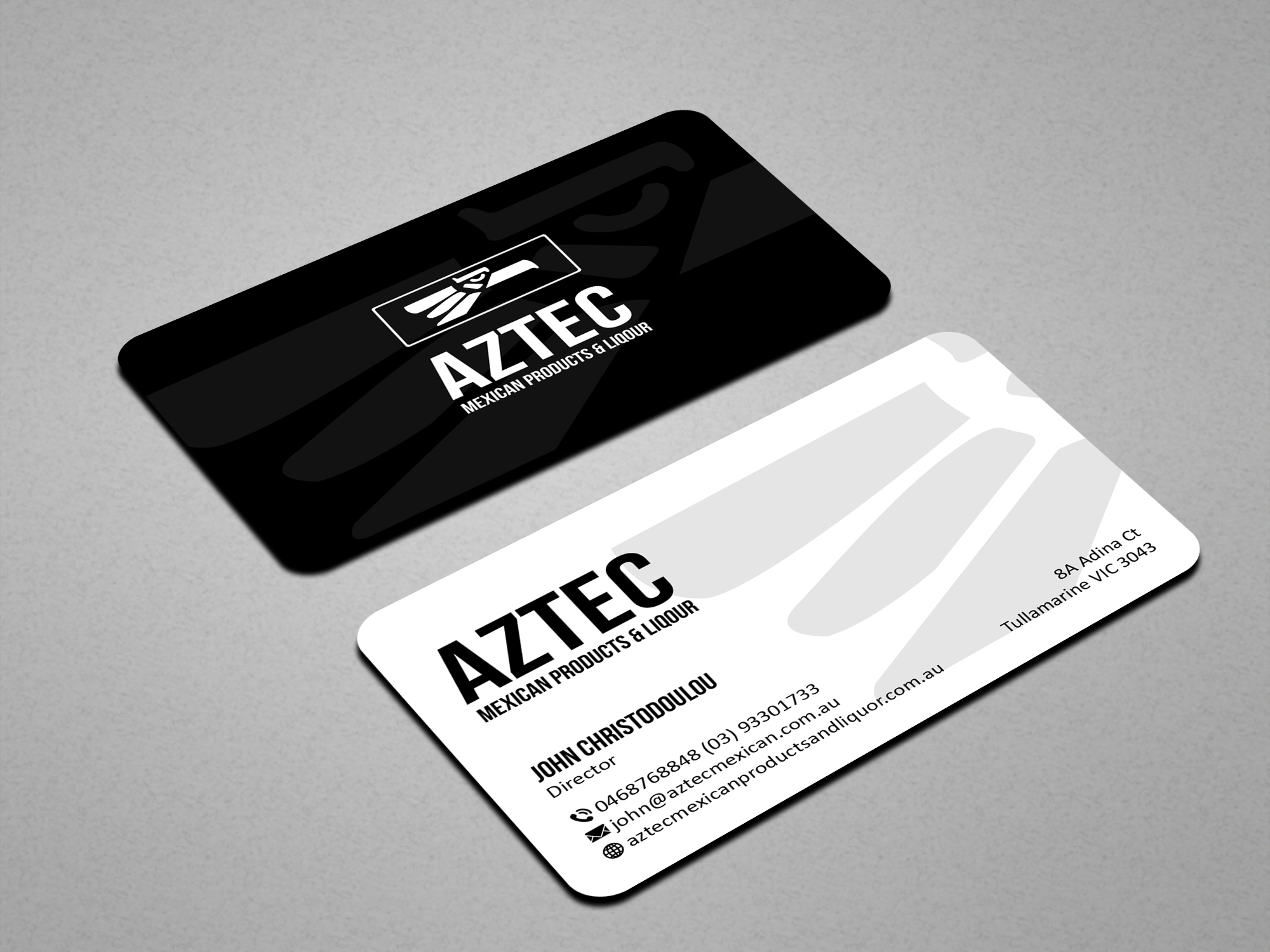 Diseño de Tarjeta de Presentación por Creations Box 2015 para Aztec Products & Liquor | Diseño #24536230