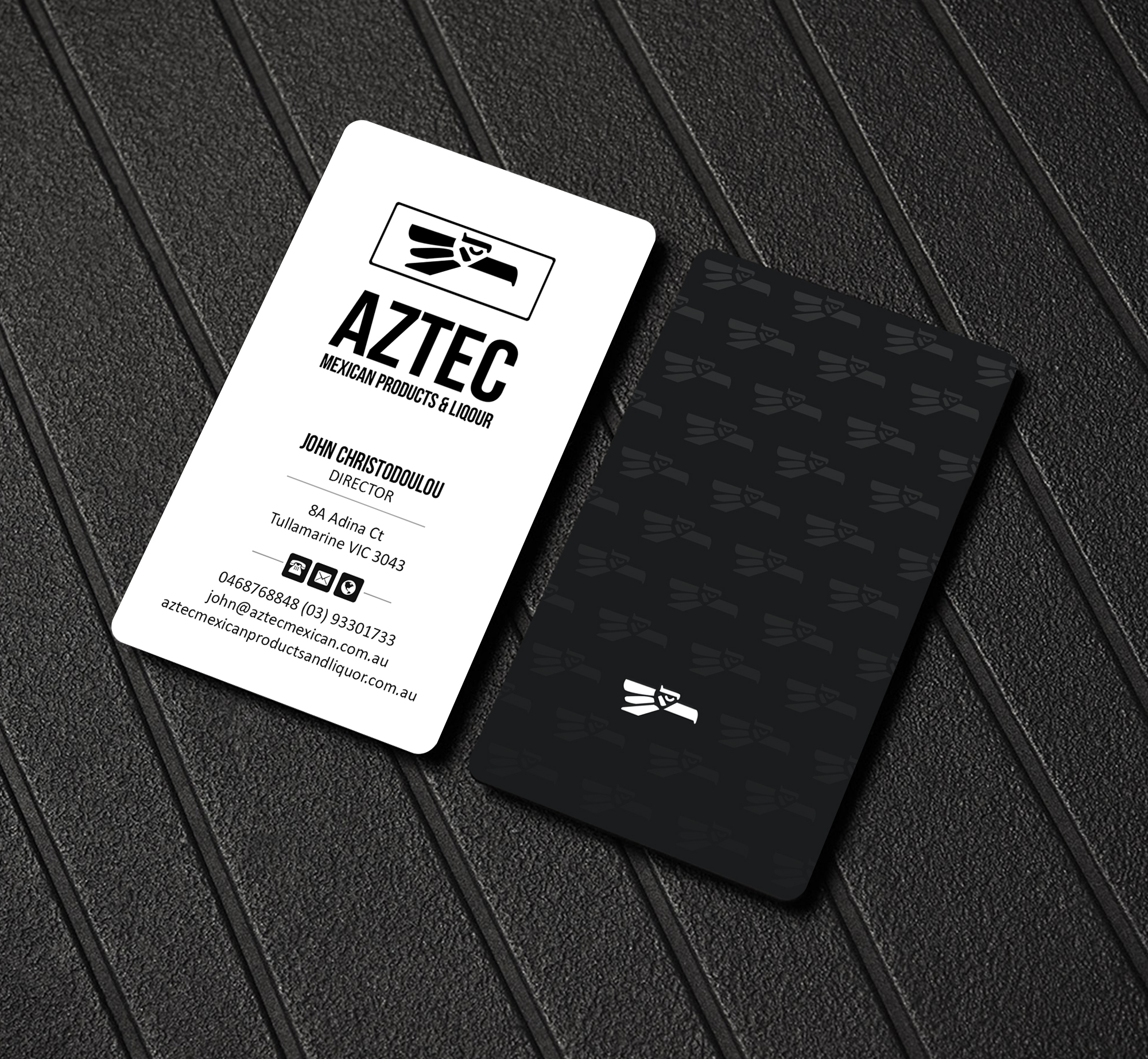 Business Card Design by Creations Box 2015 for Aztec Products & Liquor | Design #24536241