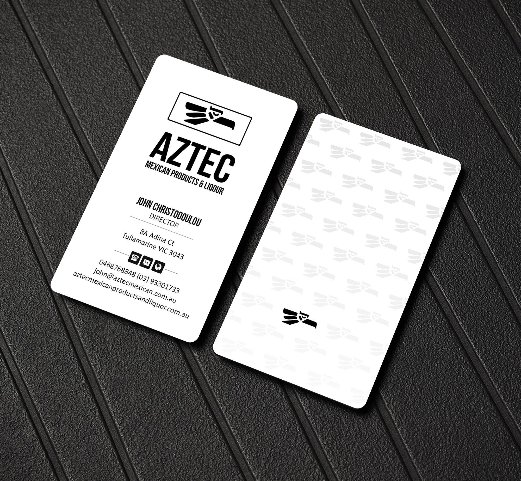 Business Card Design by Creations Box 2015 for Aztec Products & Liquor | Design #24536242