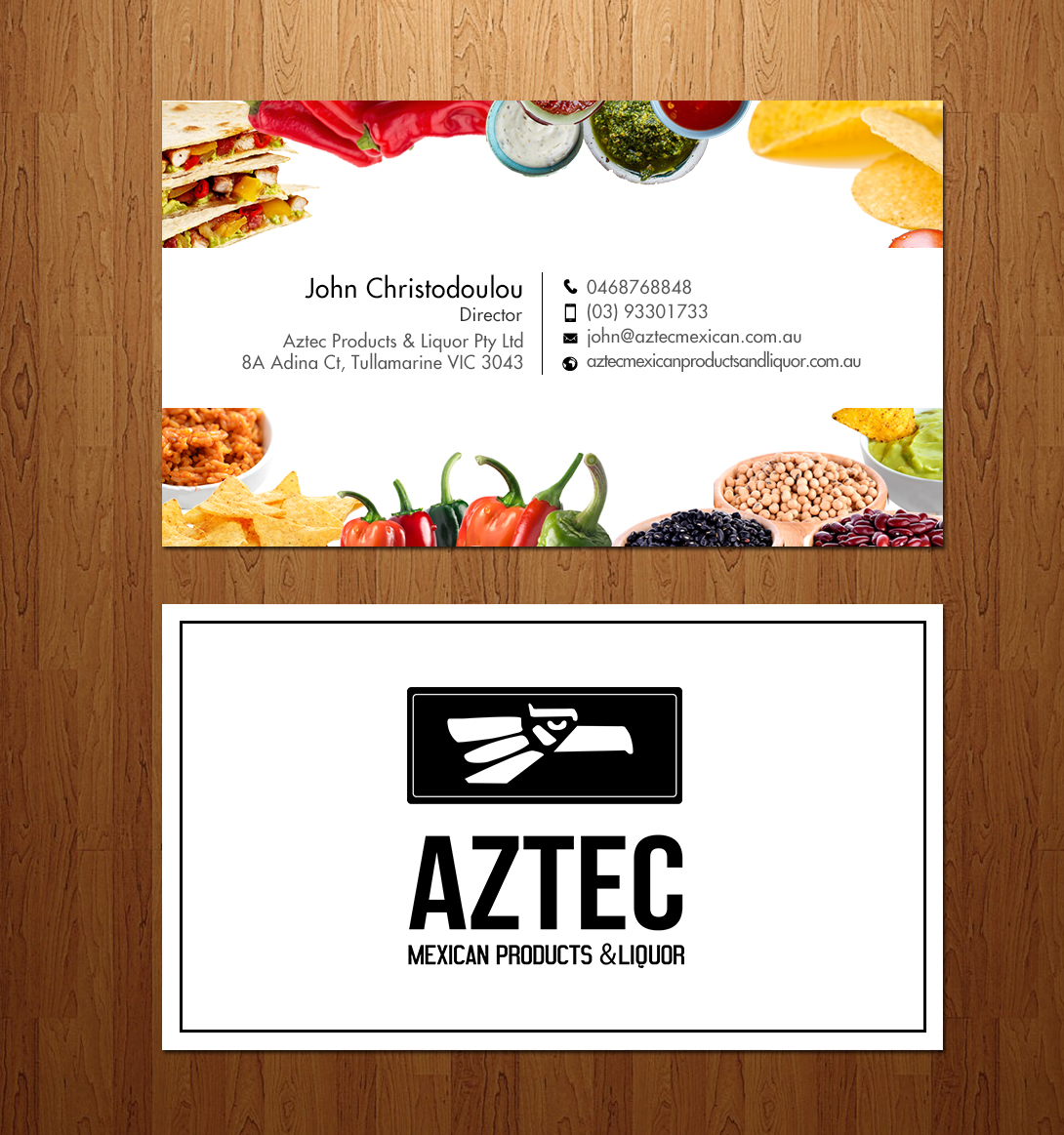 Business Card Design by chandrayaan.creative for Aztec Products & Liquor | Design #24533655