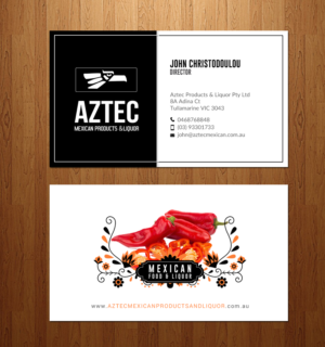 Business Card Design by chandrayaan.creative for Aztec Products & Liquor | Design: #24533656
