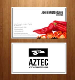 Visitenkarten-Design von chandrayaan.creative für Aztec Products & Liquor | Design #24533660