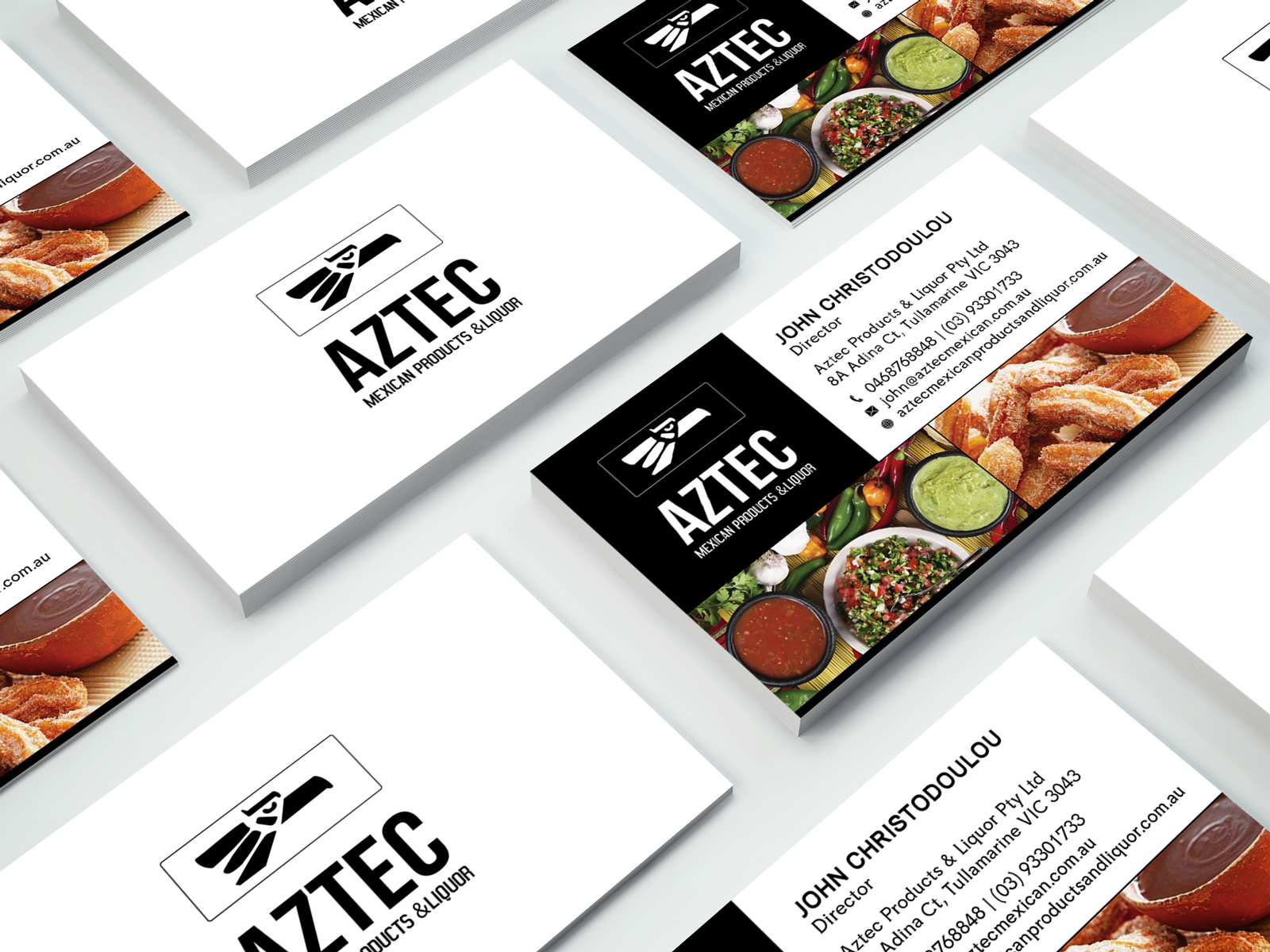 Business Card Design by SL Designer for Aztec Products & Liquor | Design #24534307