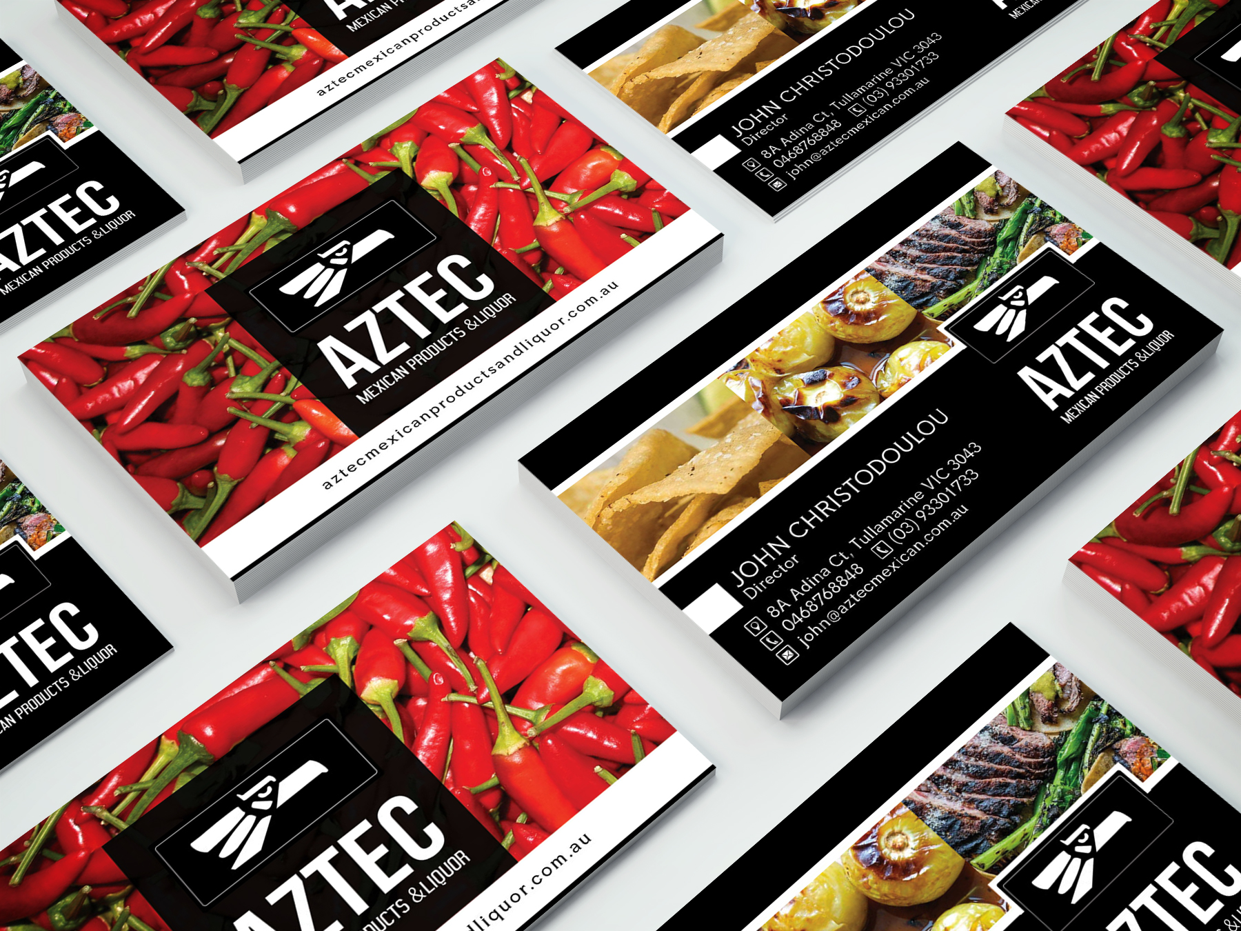 Business Card Design by SL Designer for Aztec Products & Liquor | Design #24534350