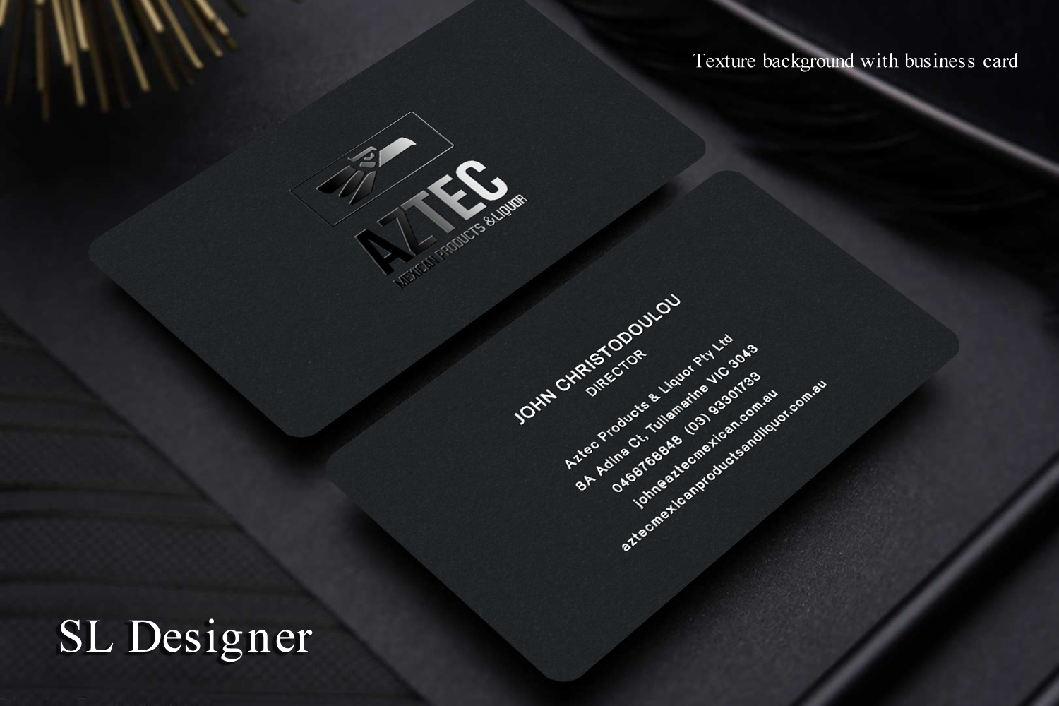 Business Card Design by SL Designer for Aztec Products & Liquor | Design #24534377