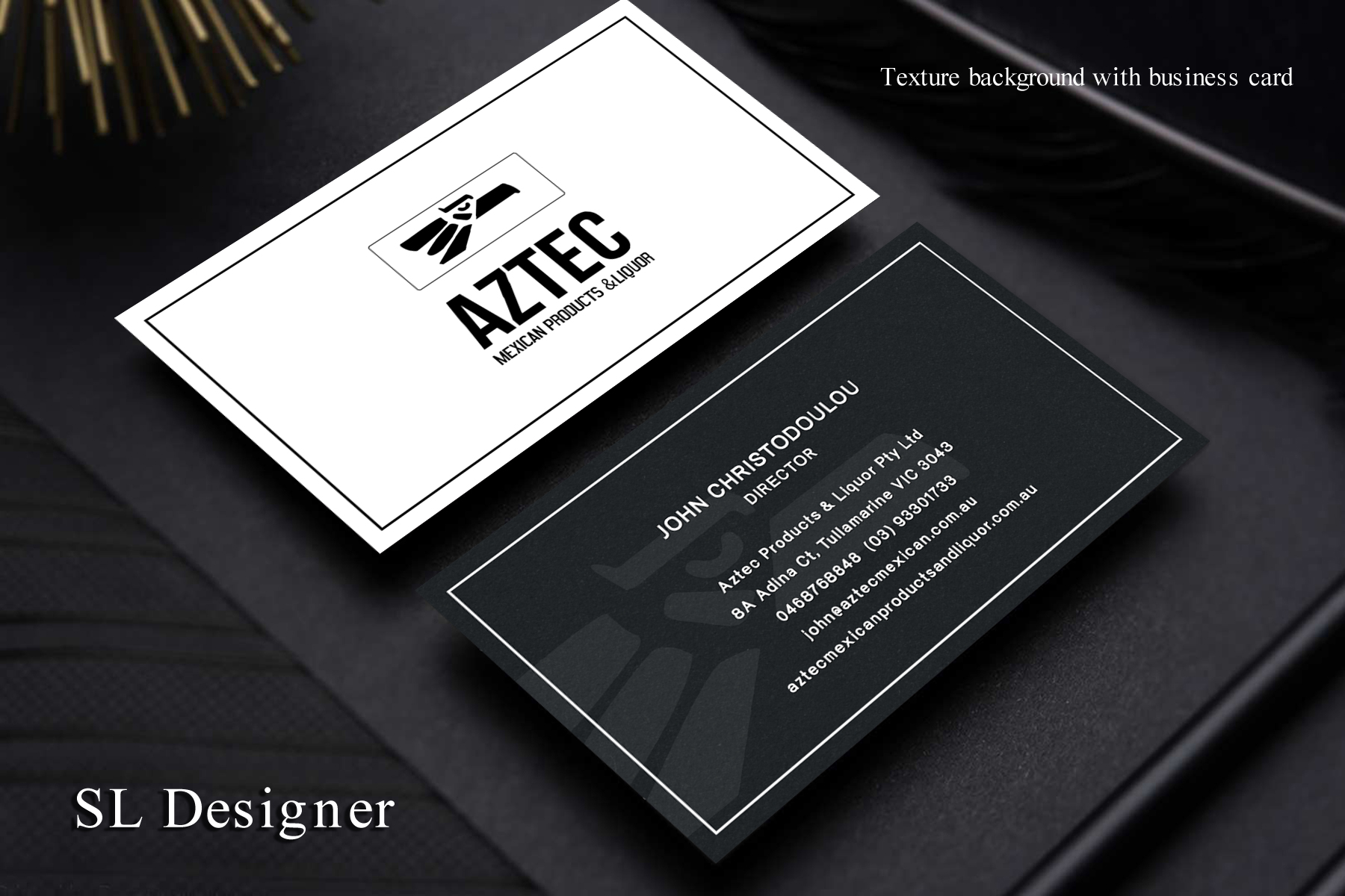 Business Card Design by SL Designer for Aztec Products & Liquor | Design #24534511