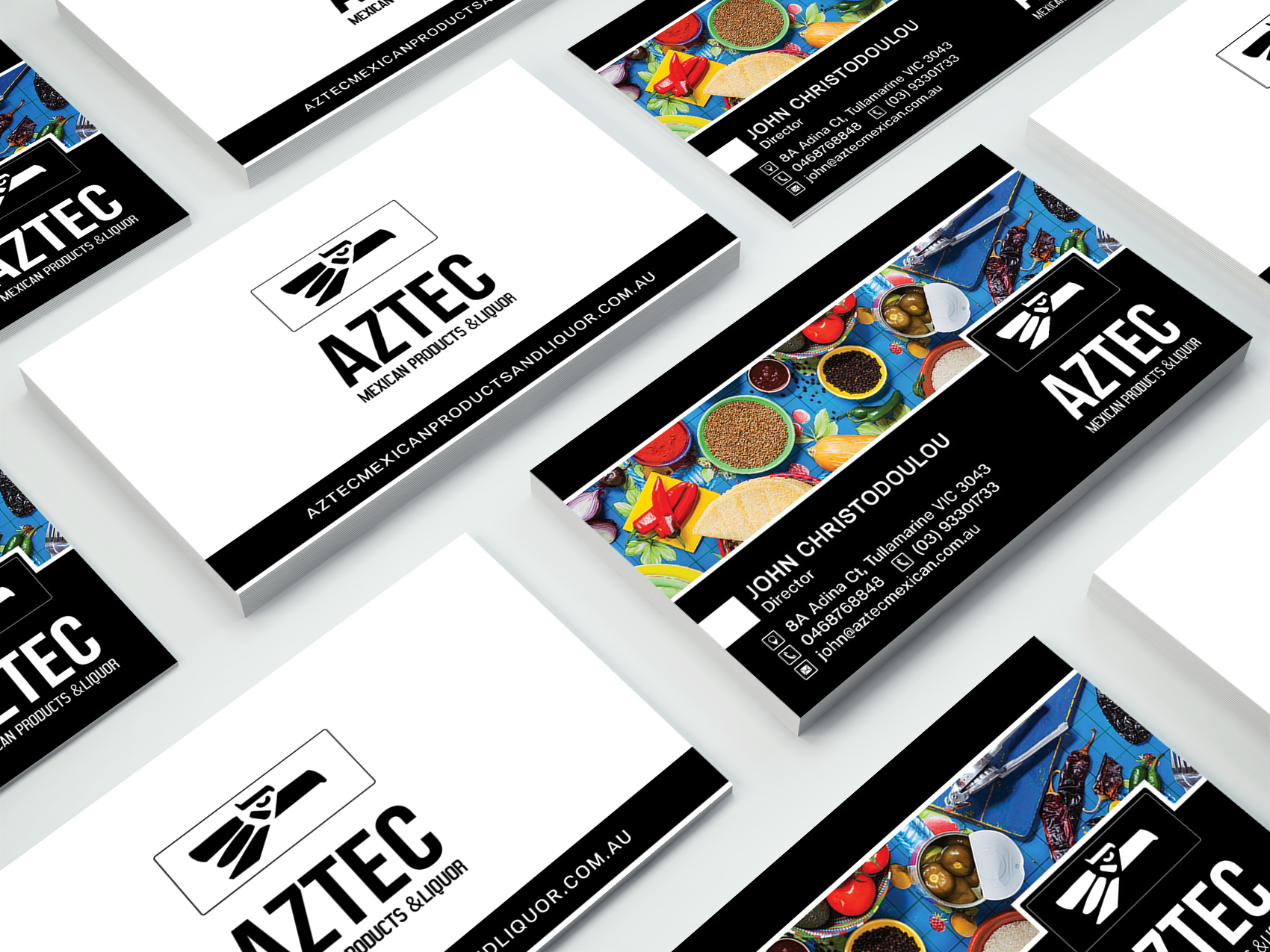 Business Card Design by SL Designer for Aztec Products & Liquor | Design #24534512